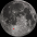 A 34&mult;34 image of the moon, which had the Tycho crater coloured in red before downscaling. One pixel is, almost unnoticeably, slightly red rather than grey.