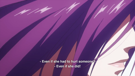 Rize: 'Even if she had to hurt someone?' Kaneki: 'Even if she did!'