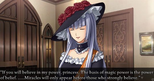 New-Beatrice says “If you will believe in my power, princess. The basis of magic power is the power of belief. ……Miracles will only appear before those who strongly believe.”